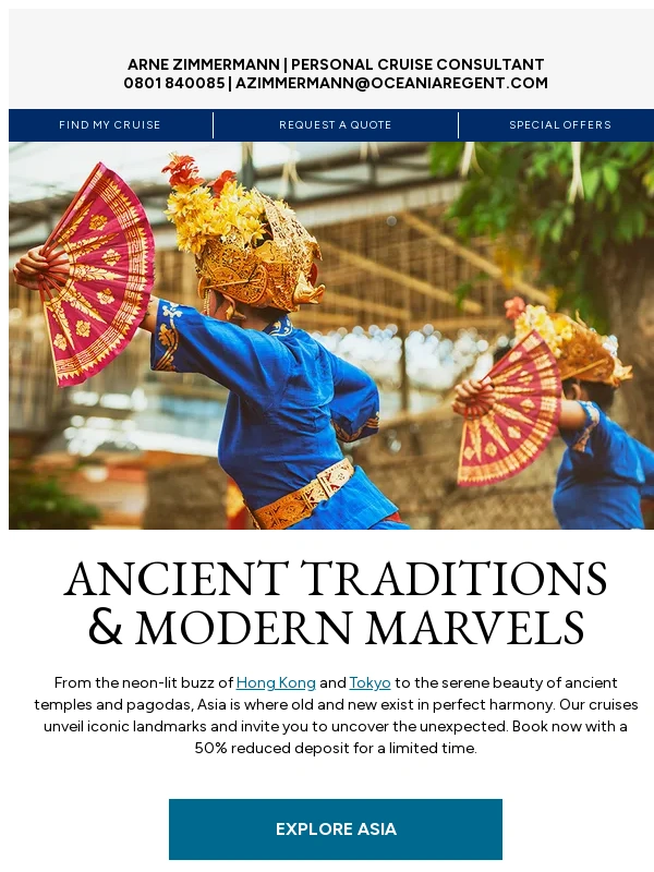 Oceania Cruises - Journey to Asia: Where Every Moment is a Masterpiece