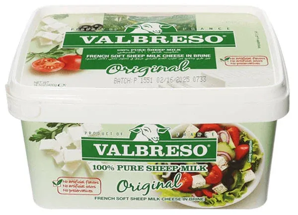 Valbreso Feta Feta Cheese Sheep French – 14.11 oz