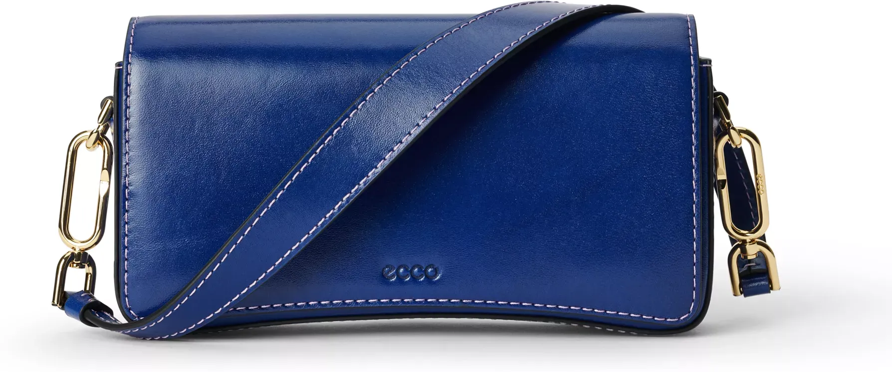 ECCO Small Pinch - Leather Crossbody Bag - Blue