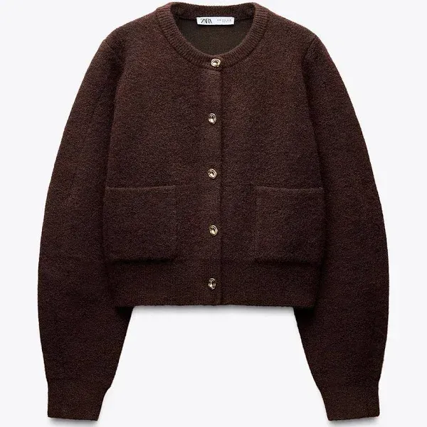 GOLDEN BUTTON KNIT CARDIGAN