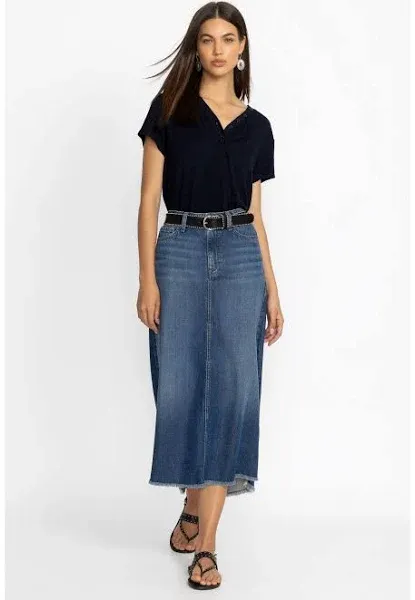 Johnny Was Vienna Denim Midi Skirt
