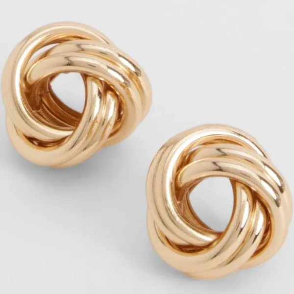 Boohoo Women's Knot Stud Earrings