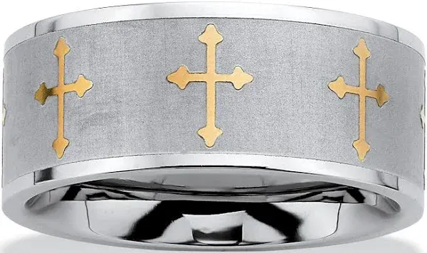 PalmBeach Jewelry Cross Eternity Band