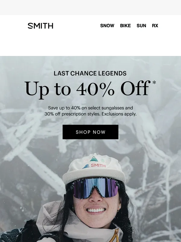 Smith Optics - STARTING NOW: Up to 40% Off Select Sunglasses