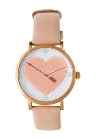 Kate Spade New York Women's Heart Metro Leather Watch