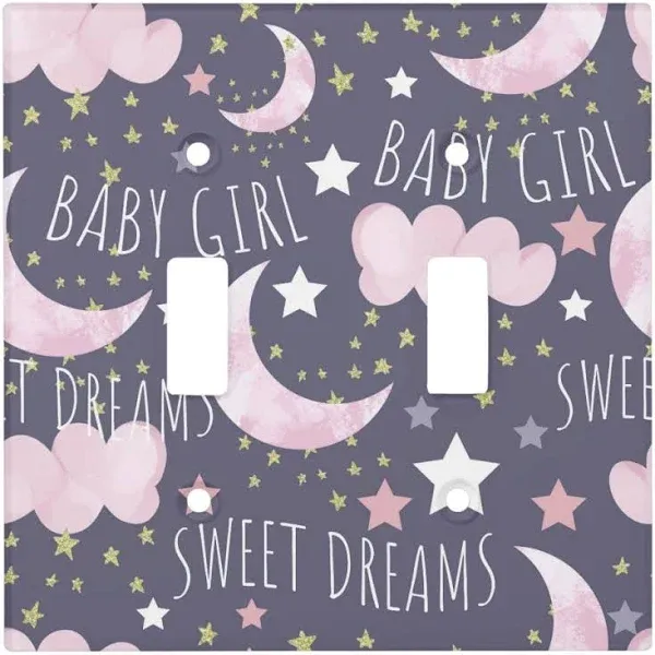 Sweet Dreams Baby Girl Nursery Light Switch Cover