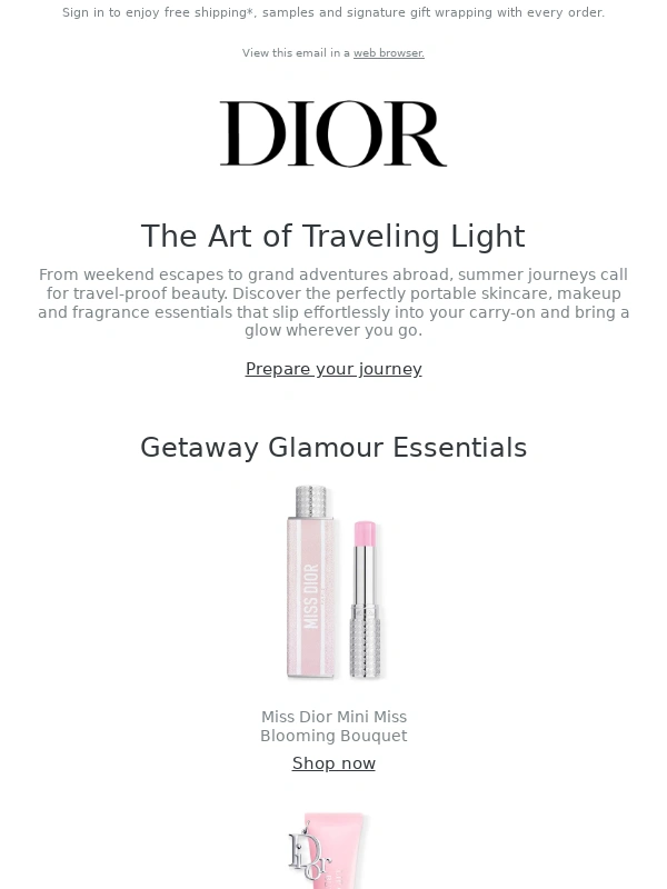 Dior - TRAVEL WITH DIOR