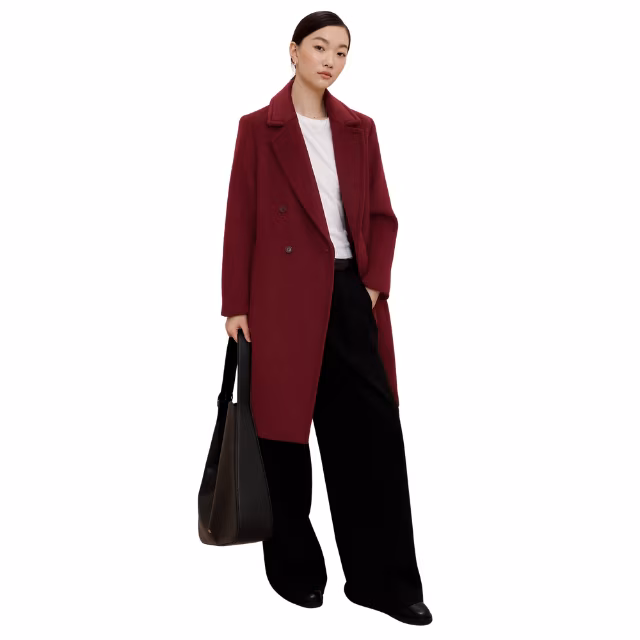 Banana Republic Factory Wool-Blend Timeless Topcoat