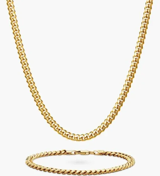 JAXXON 3mm Cuban Gold Chain Set
