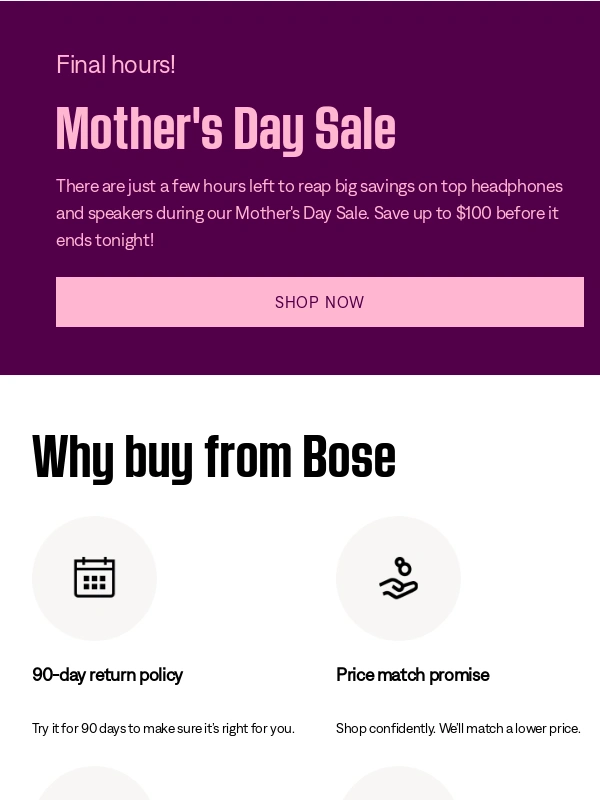 Bose - Final hours! Save up to $100!