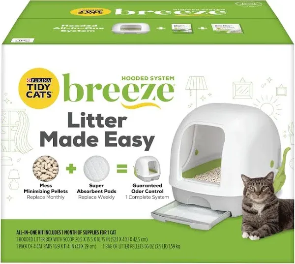 Purina Tidy Cats Breeze Hooded Litter Box System