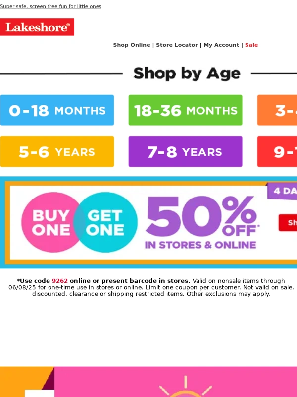 Lakeshore Learning - 4 Days to BOGO!