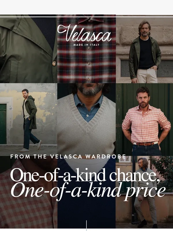 Velasca - Made in Italy pieces,40% off