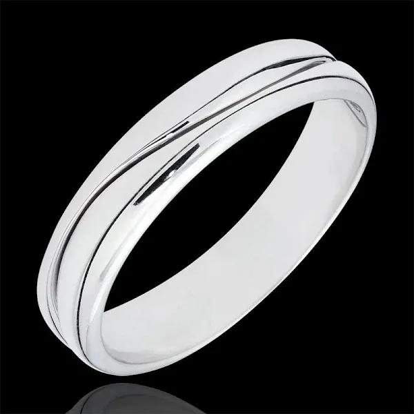 18 Carat White Gold Wedding Ring for Men