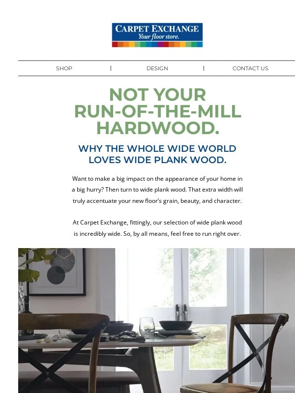 Carpet Exchange - Opportunity just knocked…on