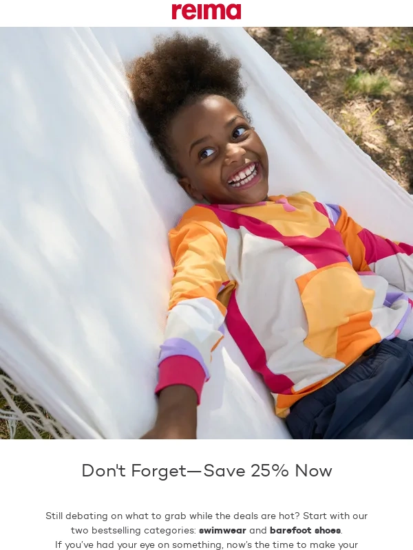 reima - Almost Gone! Don’t Miss 25% Off Summer Favorites ☀️