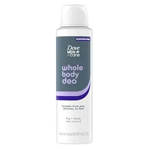 Dove Men+Care Whole Body Deodorant Fig & Suede For 72H Odor Protection from pits, privates, to feet 4 OZ