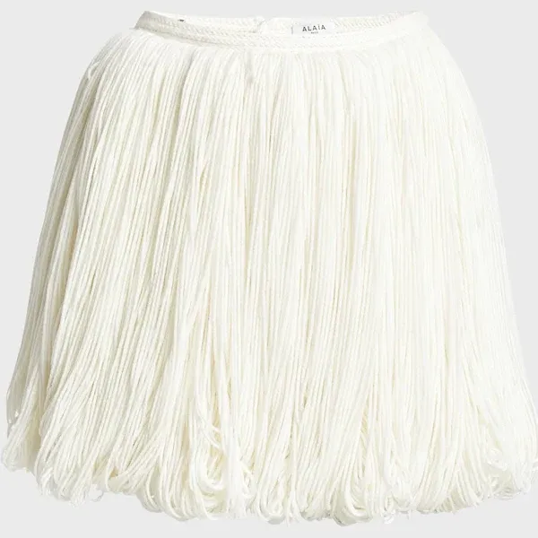 Alaïa Alaïa Fringed Wool Miniskirt