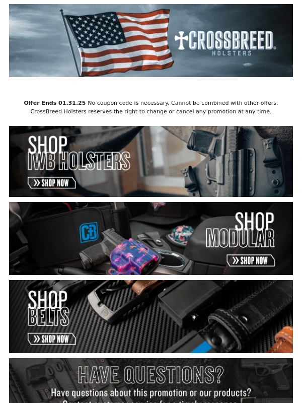 Crossbreed Holsters - ?Limited Time: 30% Off IWB/OWB Kydex Holsters