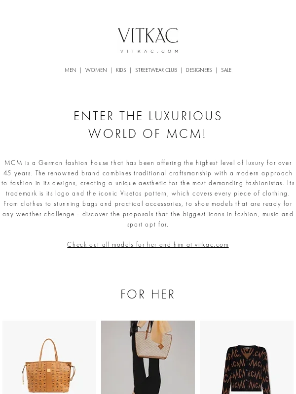 Vitkac - These designs from MCM deserve your attention