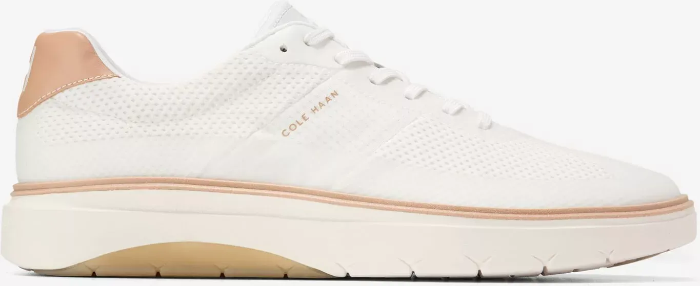 Cole Haan Men's GrandPrø Featherarc Bike Toe Sneakers - White Size 7.5 - Size: 7.5