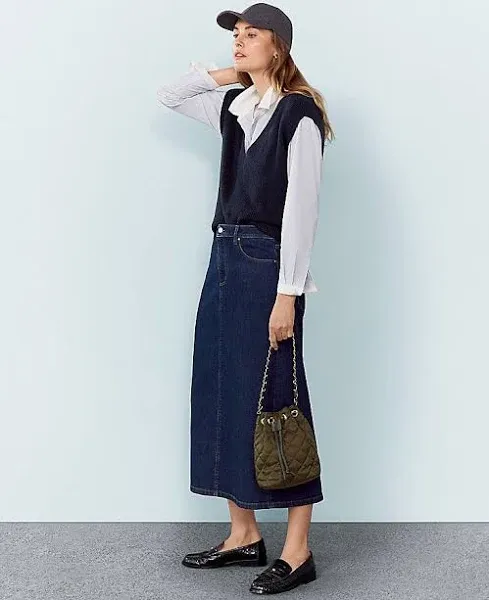 Women's Ann Taylor Weekend Collection High Rise Denim Column Skirt