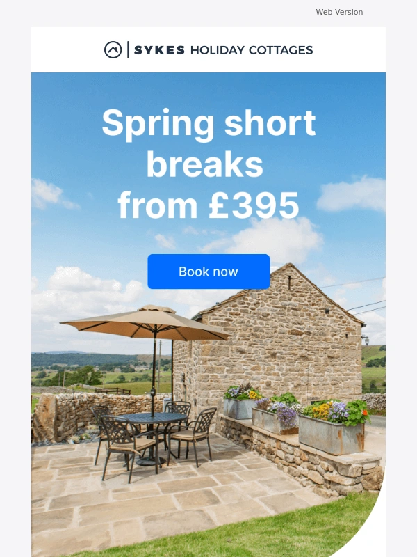 Sykes Holiday Cottages - Spring short breaks from £395 ?