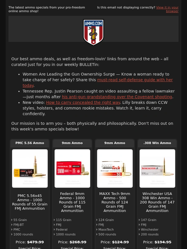 Ammo - April 4 ammo deals + 2A News
