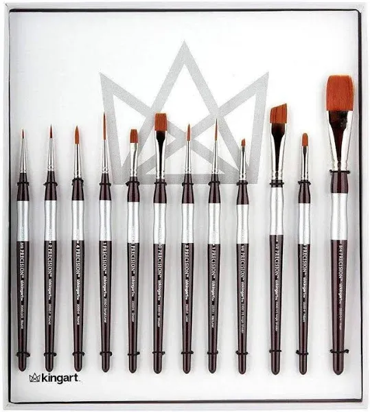 KINGART Precision Brush Set