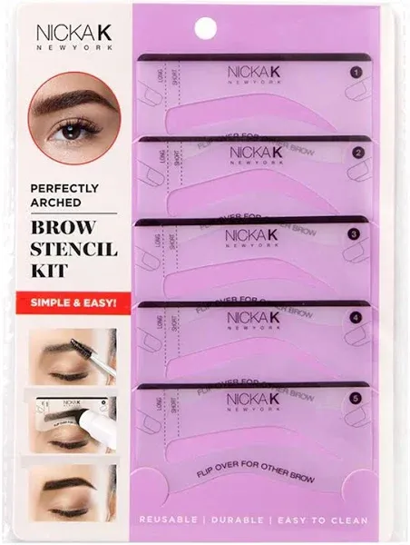 nicka K New York Perfectly Arched Brow Stencil Kit