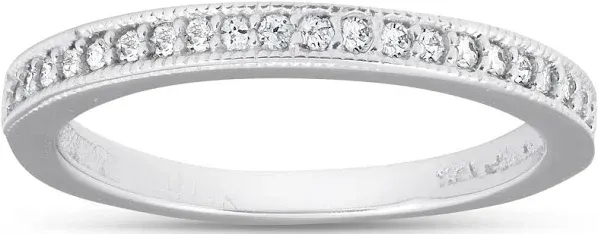 Pompeii3 Women's 14K White Gold 1/8ct Diamond Ring