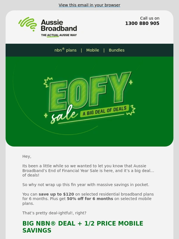 Aussie Broadband - EOFY Big deals are live and up for grabs!