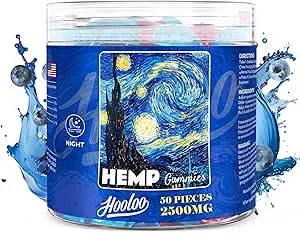 Hemp Gummies Extra Strength for Adults – Blueberry Grape Natural Juice Vitamins, Omega 3 – Chewable Gummy for Deep Bedtimes, Focus, Unwind, Made in USA