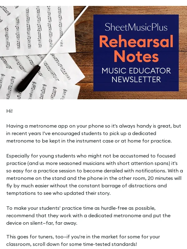 Sheet Music Plus - The case for metronomes
