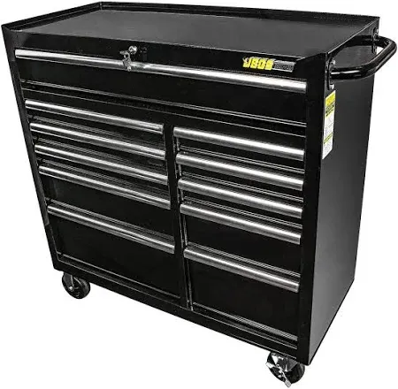 JEGS 81463 11-Drawer Steel Rolling Tool Cabinet 41" x 18" x 42"