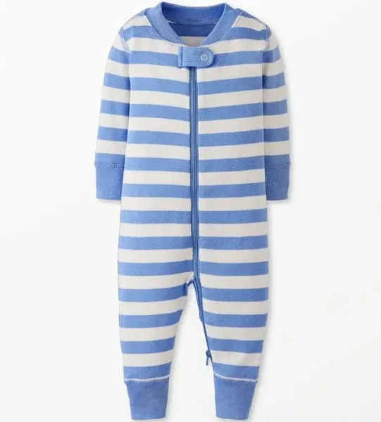 Hanna Andersson Striped 2-Way Zip Sleeper Pajamas in 100% Cotton Baby