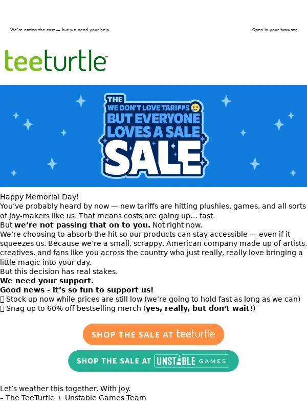 TeeTurtle - ⏰ Now’s the time to stock up