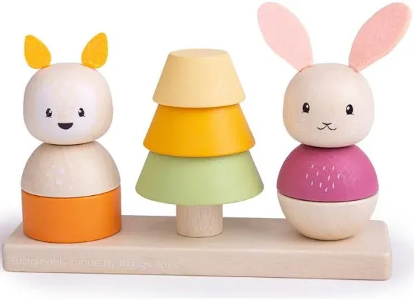 Bigjigs Toys Wooden Forest Stacker