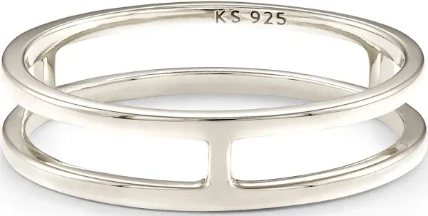 Kendra Scott Bennett Double Band Ring in Sterling Silver