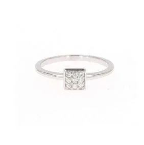 Sterling Silver 1/10 Carat Round Moissanite Bezel Stacker Ring
