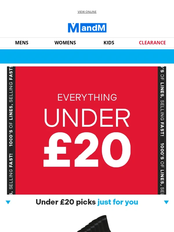 MandM - Everything Under £20 ?