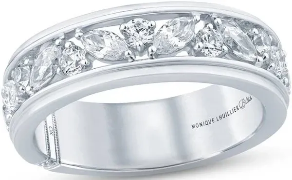 Monique Lhuillier Bliss 1/2 Ct TW Marquise & Round-Cut Diamond Wedding Band