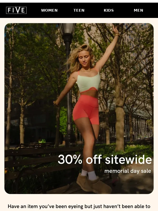 Five Dancewear - MEMORIAL DAY SAVINGS: 30% OFF YOUR FAV PIECES