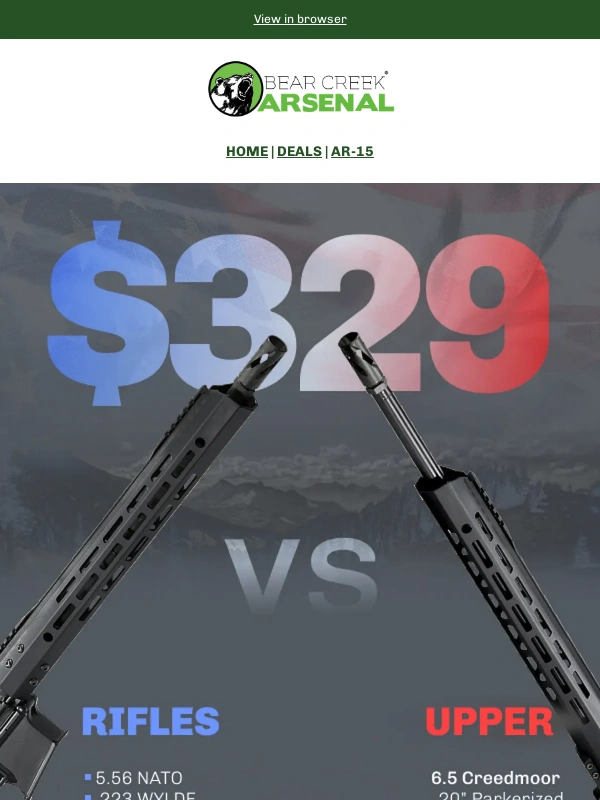 Bear Creek Arsenal - Upper for $329 or a Complete Rifle ???