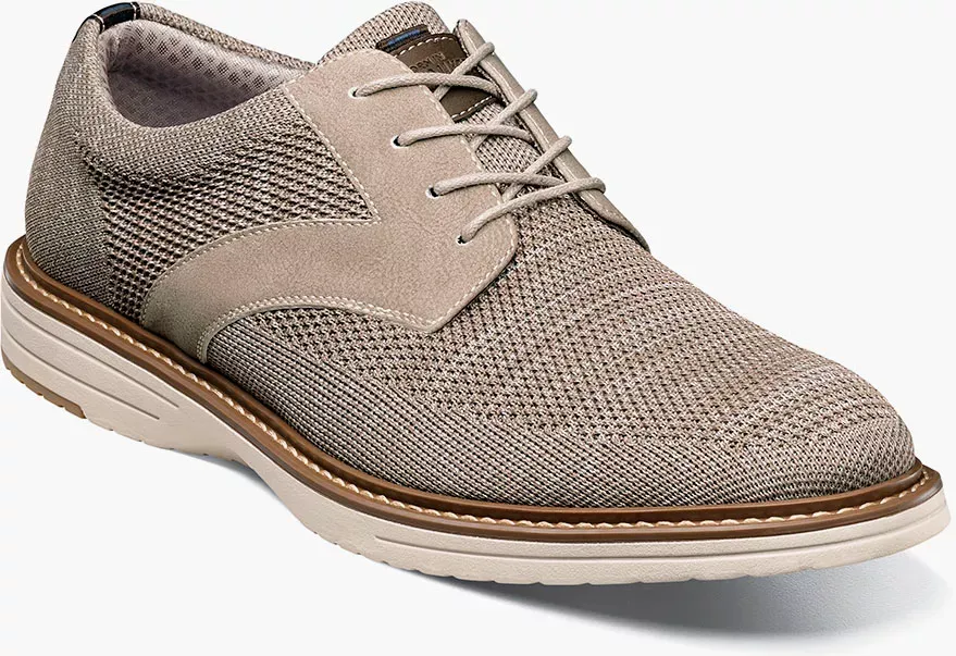 Nunn Bush Shoes Griff Knit Plain Toe Oxford Taupe Multi Size 9.5