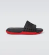 Take It Easy Spiked Slides In Black