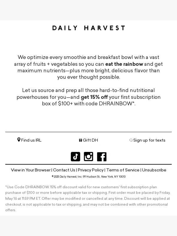 Daily Harvest - THE BRIGHTER,THE BETTER