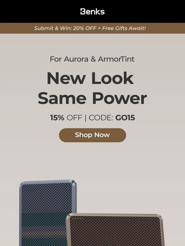 Benks - ArmorGo Power Bank Just Got a Style Upgrade ??