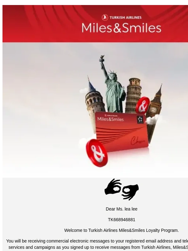 Turkish Airlines - Welcome to Miles&Smiles