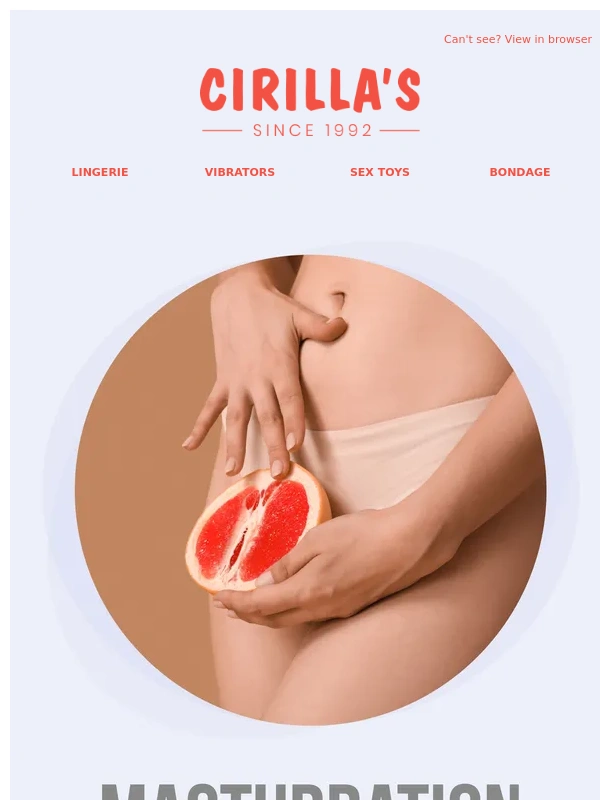 Cirilla's - Masturbation May Sale! 30% Off Your Favorite Toys!